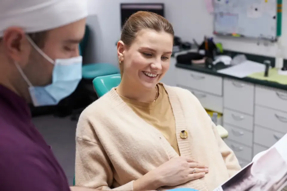 Patient smiling during a consultation